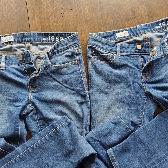 @rocket1415 Gap jeans 2 Pair always skinny medium blue wash sz 25r - Picture 8 of 11